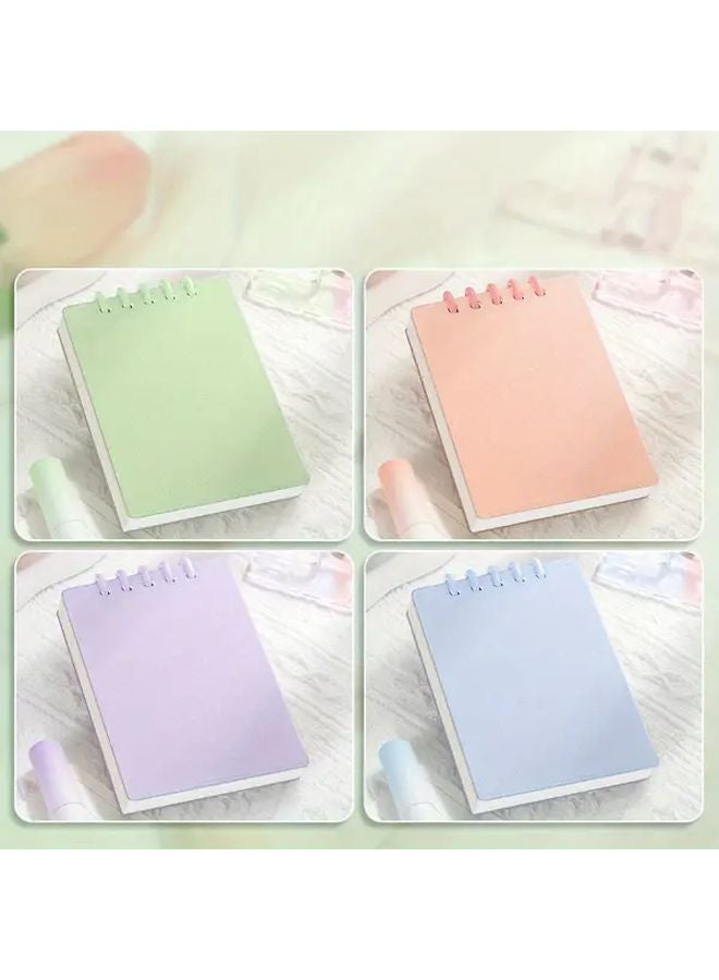 4pcs Mini Pocket Notebooks Sakura Pink Soft Colored Perforated Pages Compact Practical - Image 2